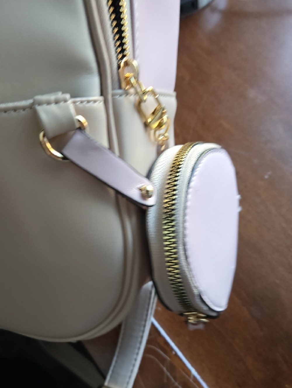 Pink Mini Backpack with Coin Pouch - Picture 11 of 12
